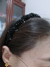 萱子（SHINE）手工串珠發(fā)卡齒梳發(fā)箍小眾設計高級感波浪發(fā)卡發(fā)飾生日禮物 黑色 1個(gè) 曬單實(shí)拍圖