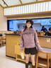 香影【咩咩絨】紫色麂皮絨短外套女2025冬季新款羊羔毛風(fēng)環(huán)保皮草 紫色 S 曬單實(shí)拍圖