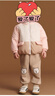 蓋璞男女幼童防潑水動(dòng)物連帽抓絨羽絨服外套672492 粉色 90 cm(1-2歲)亞洲尺碼 曬單實(shí)拍圖