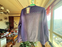 NVG·YOUNG意大利小帆船[乜象聯(lián)名款]純棉紫色重磅衛衣男士恒溫保暖長(cháng)袖T恤 曬單實(shí)拍圖
