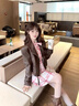 AAISUP美拉德棕色PU皮衣外套女2025年春秋高級感氣質(zhì)百搭短款開(kāi)衫夾克潮 棕色 S 曬單實(shí)拍圖