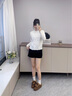 施洛瀾立體釘珠小花加厚毛衣外套女2025秋冬裝新款寬松洋氣針織開(kāi)衫外穿 白色 均碼 建議80-135斤 曬單實(shí)拍圖