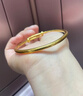 寓銀匠2025新款簡(jiǎn)約光面推拉金包銀手鐲女輕奢感設計可調節手環(huán) 推拉光面手鐲 總重約40g  包金1.5g*卡5.7mm 曬單實(shí)拍圖