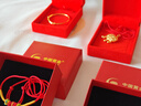 中國黃金（CHINA GOLD）嬰兒童銀手鐲寶寶銀鐲子一對足銀素圈光面手環(huán)滿(mǎn)月周歲生日禮物 今/次日達*寶寶手鐲一對20±1g 曬單實(shí)拍圖