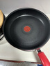 特福（Tefal）平底鍋家用牛排不粘煎鍋少油煙有鈦煎餅鍋電磁爐燃氣灶通用28cm 曬單實(shí)拍圖