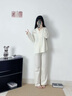 貓人【100%純棉】25年新品女士睡衣女長(cháng)袖套裝高端全棉外穿情侶家居服 曬單實(shí)拍圖