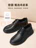 紅蜻蜓休閑皮鞋男25秋季羊皮商務(wù)系帶通勤鞋中老年爸爸鞋WTA35156黑色41 曬單實(shí)拍圖