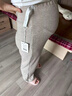 婧麒孕婦褲子春秋2025新款外穿糯米褲闊腿褲不勒肚子長(cháng)褲女孕婦裝 燕麥色 【軟糯舒適 不勒肚子】 L 【建議體重100-120斤】 曬單實(shí)拍圖