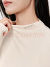茵曼（INMAN）打底衫女士洋氣美膚T恤2025秋季女裝新款半高領(lǐng)刺繡長(cháng)袖修身上衣 米杏色 -18438146H1 M 曬單實(shí)拍圖