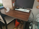 樺林語(yǔ)加固電腦桌臺式家用臥室一體寫(xiě)字現代簡(jiǎn)約書(shū)桌學(xué)習辦公室電競桌子 黑架子+古橡木【16MM厚加固款】 長(cháng)100寬60高75cm 曬單實(shí)拍圖