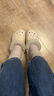 CORCS CROCS洞洞鞋貝雅暖棉clog女鞋情侶鞋冬季保暖鞋加絨鞋男包頭鞋 骨白 40 曬單實(shí)拍圖