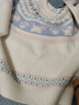森馬（Semir）毛衣女冬小狗費爾島寬松插肩袖衣服2025新款甜美俏皮軟糯毛衫 白藍色調00318 M 曬單實(shí)拍圖