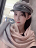 恒源祥絲巾女真絲長(cháng)款高檔桑蠶絲圍巾新春秋民族風(fēng)披肩時(shí)尚網(wǎng)紅撞色紗巾 粉色拼灰色 曬單實(shí)拍圖