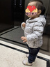 英氏（YEEHOO）【商場(chǎng)同款】?jì)和鸾q服秋冬女童輕薄款羽絨外套抗菌超韌絨 小灰鹿 90 cm-充絨量33g 曬單實(shí)拍圖