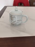 九樓閣 景德鎮高溫陶瓷茶杯帶蓋水杯描金男女通用辦公杯禮品 粉青金蘭 381ml 1個(gè) 不配碟子 曬單實(shí)拍圖