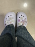 卡駱馳（CROCS）檀健次同款經(jīng)典泡芙洞洞鞋百舒適男沙灘鞋女鞋休閑鞋|207521 霜紫色-5BO 40 (250mm) 曬單實(shí)拍圖