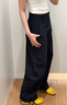 優(yōu)衣庫女裝針織廓形長(cháng)褲/休閑褲彎刀褲加長(cháng)款25新款477345 483723 483723/09黑色 XL 曬單實(shí)拍圖