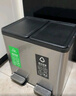EKO分類(lèi)垃圾桶10L+10L砂鋼腳踩商用帶蓋不銹鋼大號物業(yè)辦公室酒店衛生間廚房EK8229 曬單實(shí)拍圖
