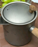 Ti artisan鈦工匠純鈦煮茶器戶(hù)外露營(yíng)便攜防燙公道杯鷹嘴泡茶器功夫純鈦茶具 純鈦泡茶器+4個(gè)雙層茶杯 曬單實(shí)拍圖