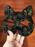 夜羹黑網(wǎng)紗面具成人全臉男女情調萬(wàn)圣節化妝舞會(huì )派對性感公主直播眼罩 貓咪B款面具 曬單實(shí)拍圖
