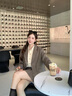 香影老錢(qián)風(fēng)咖色西裝外套女2025秋季新款含羊毛單排扣通勤正肩西服 咖色 S 155/80A/85-95斤 曬單實(shí)拍圖