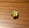 中銀鑫行桃花轉運珠吊墜足金999黃金項鏈掛墜硬金DIY手串送女友禮物 桃花吊墜（克重多退少補） 約0.8g 曬單實(shí)拍圖