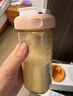 HEGEN海格恩吸管杯兒童水杯學(xué)飲杯奶瓶1-3-6歲直飲吸管嬰兒寶寶牛奶杯 【健康坐姿】 330ml 吸管杯-天使粉 曬單實(shí)拍圖