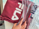 FILA 斐樂(lè )情侶款男女連帽衛衣2025冬季新款休閑寬松加絨保暖長(cháng)袖上衣 【常規款】深褐酒紅-WI M 170/92A/M 曬單實(shí)拍圖