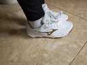 美津濃（MIZUNO）CYCLONE SPEED CN排球鞋綜合室內(nèi)外訓(xùn)練鞋男女款羽毛球鞋乒乓球鞋 白金 【顏值與實(shí)力并存】 現(xiàn)貨 37 =235mm 曬單實(shí)拍圖