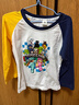 迪士尼我的世界男童長(cháng)袖t恤2025新款兒童春秋季純棉薄款痞帥上衣打底衫 黃藍SCX63【潮流撞色】 110 碼【身高100-110cm】 曬單實(shí)拍圖