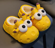 本本豬兒童棉拖鞋男童冬女童小孩嬰幼兒室內居家寶寶防滑毛毛包跟棉鞋冬 黃色（包跟） 26/27碼內長(cháng)16CM適合2-3歲 曬單實(shí)拍圖