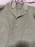 皮爾卡丹（pierre cardin）秋冬新款雙面羊毛呢大衣女短款西裝領(lǐng)寬松大l碼羊毛呢外套繭型 燕麥色 M 125-145斤 曬單實(shí)拍圖