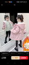 皮爾卡丹（pierre cardin）女童派克服冬季加絨外套2025新款女孩冬裝夾棉加厚洋氣中大童棉服 粉紅色 110 cm 曬單實拍圖