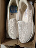 斯凱奇（Skechers）閃穿鞋女鞋蕾絲單鞋透氣休閑鞋軟底平底鞋健步鞋一腳蹬158858 曬單實(shí)拍圖