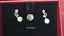 周六福S925銀珍珠耳釘耳飾女月亮生日禮物 X0911990 一對  曬單實(shí)拍圖
