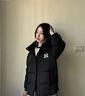 WYKZ羽絨服女冬季2025新款韓版立領(lǐng)上衣服寬松冬天保暖女裝外套面包服 黑色 XL （建議145-170斤） 曬單實(shí)拍圖