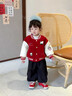 女童外套加絨2025新款洋氣兒童衣服1-3秋冬小女孩加厚棒球服3-6歲 棒球服紅色 110 cm 曬單實(shí)拍圖