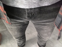 與狼共舞【微彈舒適】休閑時(shí)尚復古百搭顯瘦男士牛仔長(cháng)褲 003中灰 32  曬單實(shí)拍圖