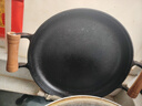 胖東來(lái)鑄鐵烙餅鍋煎餅鍋家用無(wú)涂層不粘鍋手抓餅煎餅果子 木柄款平底煎鍋單鍋無(wú)工具 30cm 曬單實(shí)拍圖