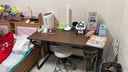 全品屋實(shí)木電腦桌雙人書(shū)桌辦公桌工作臺學(xué)生臺式電競桌120CM 曬單實(shí)拍圖