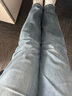 逸陽(yáng)春秋新款遮肉顯高不易褪色筒喇叭褲子彈力微喇牛仔褲女 牛仔藍 32 曬單實(shí)拍圖