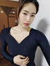 婷美（GRACEWELL）秋衣保暖內衣秋冬季免穿文胸女士打底衫內搭肌底美膚上衣高級黑L 曬單實(shí)拍圖