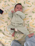 婧麒（JOYNCLEON）嬰兒衣服秋冬連體衣純棉新生兒季男女寶寶夾棉保暖對(duì)開(kāi)哈衣服爬服 中開(kāi)星月蒼綠 73cm 【6-9個(gè)月，體重7.2-9kg】 曬單實(shí)拍圖