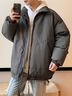 羅蒙棉服男外套男秋冬新款雪尼爾羽棉絨服寬松棉襖上衣保暖加厚棉衣男 MY8822黑色 XL 約140-165斤 曬單實(shí)拍圖