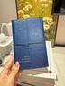嘉然恒 復古皮面高級工作商務(wù)記事本A6活頁(yè)本筆記本本子簡(jiǎn)約高顏值定制可印logo旅行手帳本手賬本 藍色 曬單實(shí)拍圖