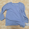 優(yōu)衣庫嬰幼兒寶寶HEATTECH棉混紡圓領(lǐng)T恤/長(cháng)袖保暖衣秋衣478444 61 水藍色 100 曬單實(shí)拍圖