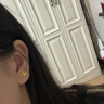 潮宏基 蝴蝶5G黃金耳釘足金耳飾時(shí)尚輕奢送女友生日禮物 計價(jià) 0.95g 一對款 含硅膠耳堵 曬單實(shí)拍圖