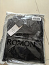 羅蒙（ROMON）長袖t恤男士秋冬季假兩件襯衫領(lǐng)衛(wèi)衣男裝上衣外套爸爸裝 黑色 2XL 曬單實拍圖