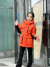 波司登（BOSIDENG）25新款羽絨服女童5A抗菌絨極寒連帽冬厚款保暖外套T250242317Q 【趨勢推薦】波波暖橙2284 150 /72 約 140-150cm 36kg 曬單實(shí)拍圖