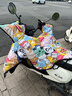 春風(fēng)電動(dòng)車(chē)擋風(fēng)被冬季加大加厚防水防風(fēng)擋風(fēng)罩保暖加絨護膝手套擋風(fēng)衣 【彩色萌寵】升級加厚款 曬單實(shí)拍圖